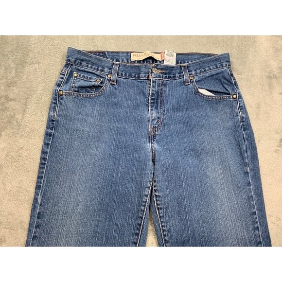Levis Womens 505 NOUVEAU LOW Straight Blue Jeans Size 14 M  W33/L30 - Picture 10 of 14